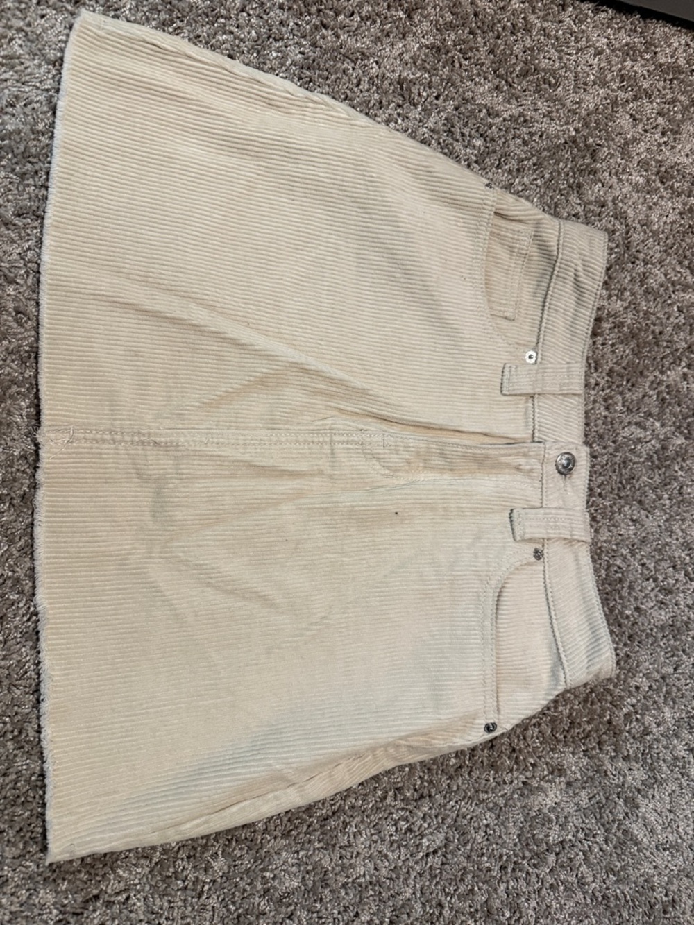 Forever 21 Beige Corduroy Mini Skirt